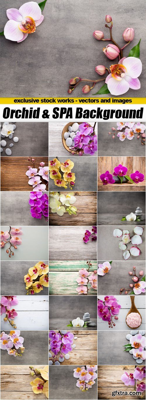 Orchid & SPA Backgrounds - 25xUHQ JPEG