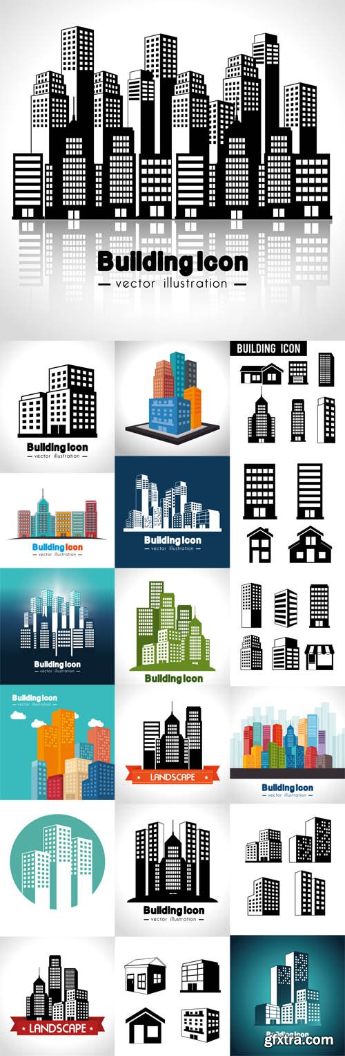 Vector Set - Building Icon Design