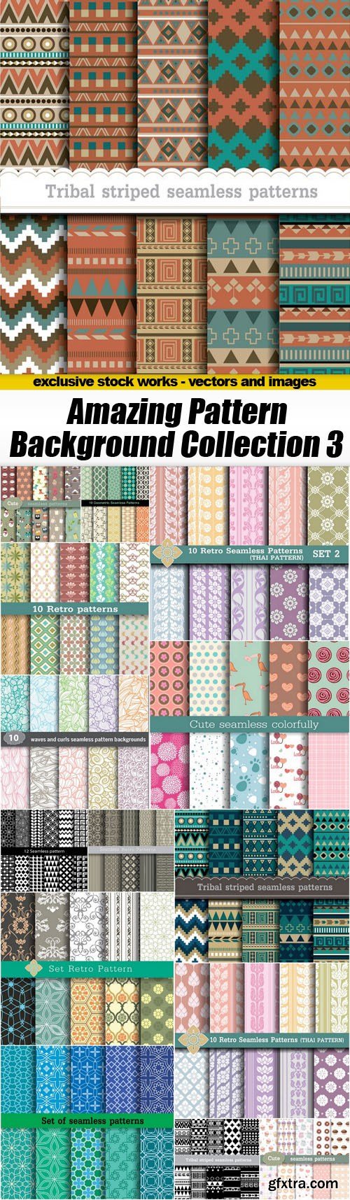 Amazing Pattern Background Collection 3 - 15xEPS