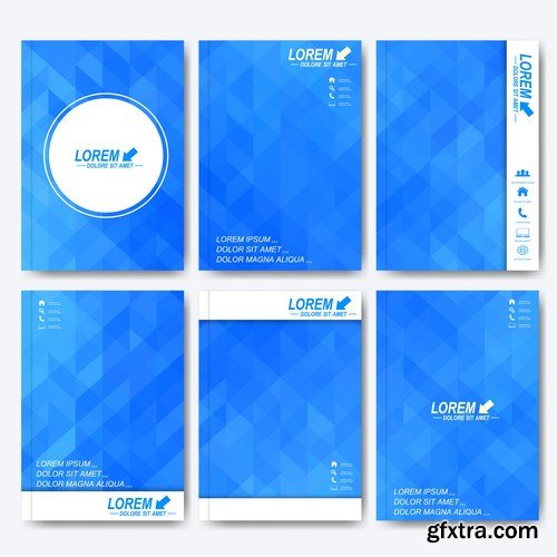 Modern Set of Brochures , Flyer, Booklet, Cover or Annual Report - 25xEPS