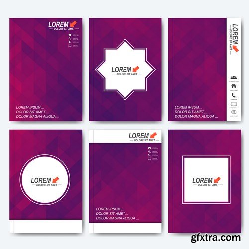 Modern Set of Brochures , Flyer, Booklet, Cover or Annual Report - 25xEPS