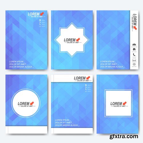 Modern Set of Brochures , Flyer, Booklet, Cover or Annual Report - 25xEPS