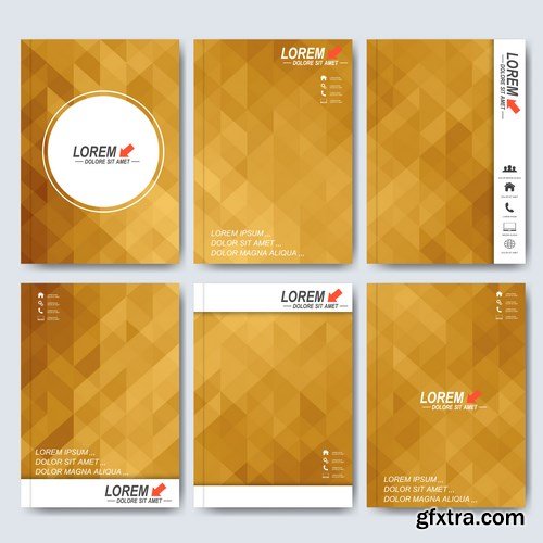 Modern Set of Brochures , Flyer, Booklet, Cover or Annual Report - 25xEPS