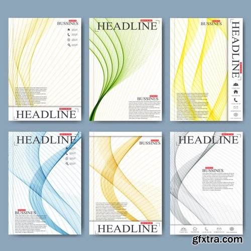 Modern Set of Brochures , Flyer, Booklet, Cover or Annual Report - 25xEPS