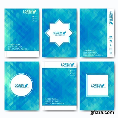 Modern Set of Brochures , Flyer, Booklet, Cover or Annual Report - 25xEPS