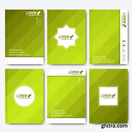 Modern Set of Brochures , Flyer, Booklet, Cover or Annual Report - 25xEPS