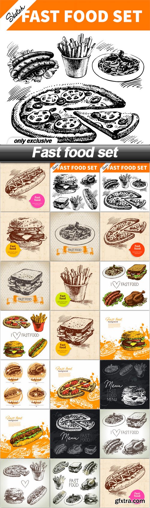 Fast food set - 20 EPS