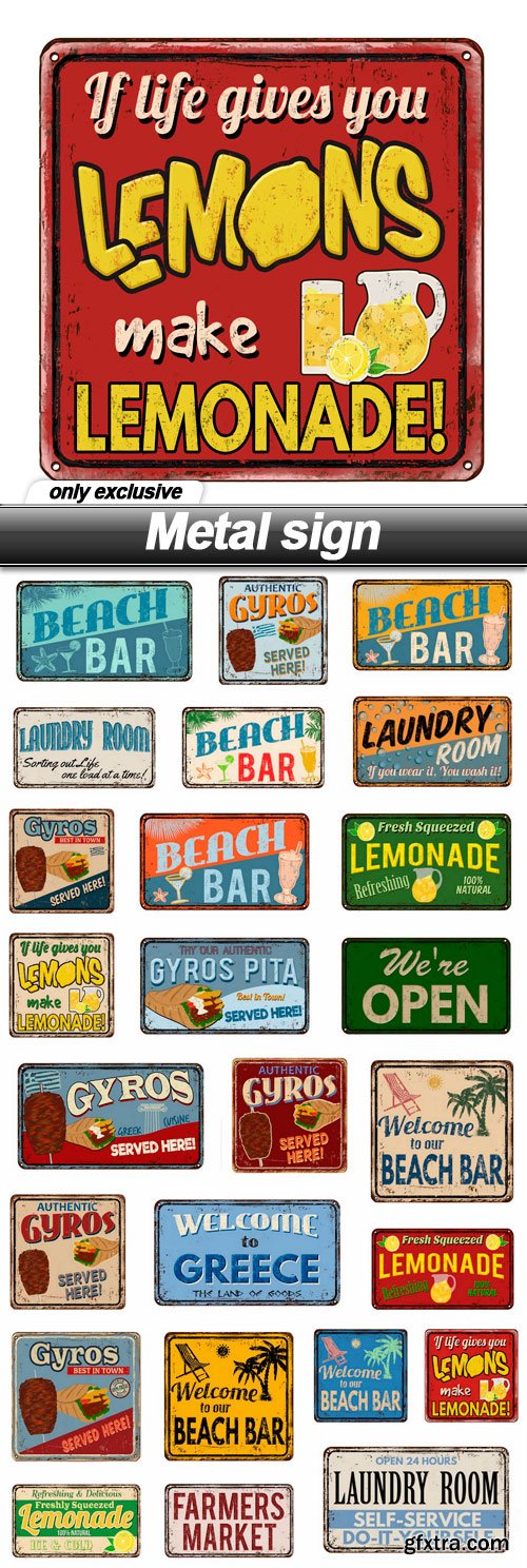 Metal sign - 25 EPS