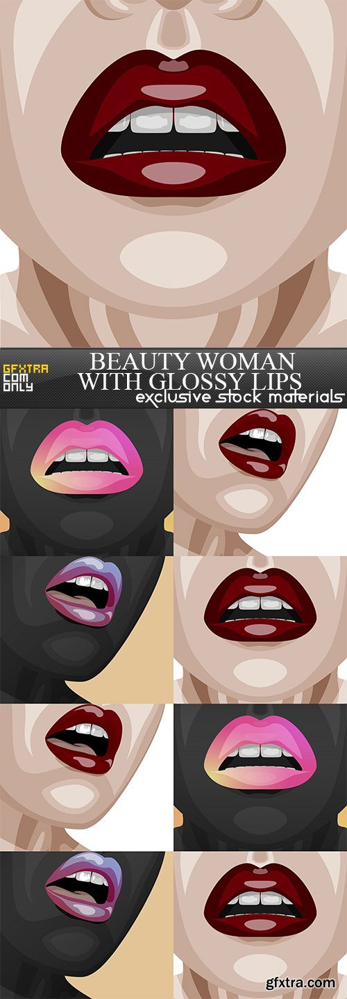 Beauty Woman with glossy Lips, 8  x  UHQ JPEG