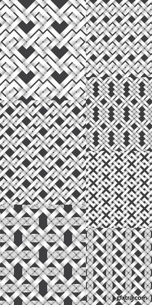 Abstract Repeatable Pattern Background of White Twisted Strips