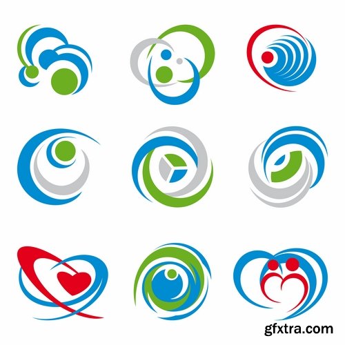 Collection picture vector logo illustration of the business campaign 34-25 Eps