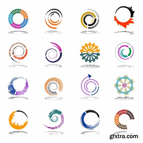 Collection picture vector logo illustration of the business campaign 34-25 Eps