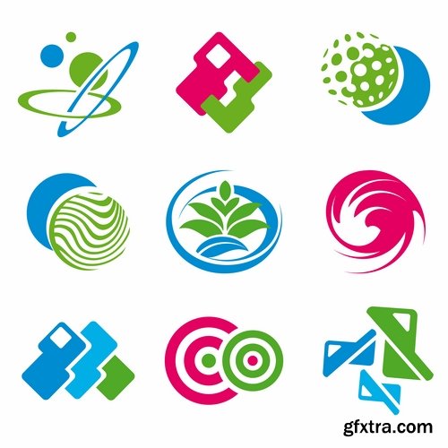 Collection picture vector logo illustration of the business campaign 34-25 Eps