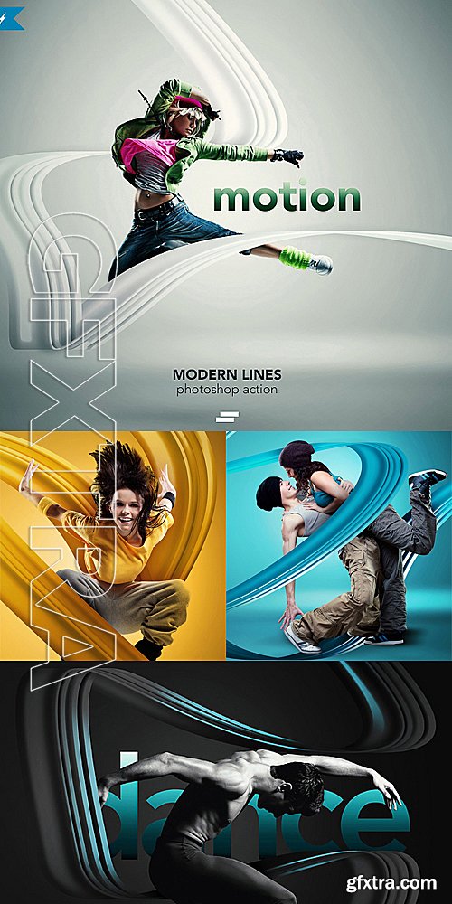 GraphicRiver - Modern Lines 1 Photoshop action 15912365