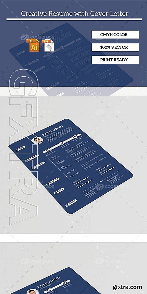 Creative Resume with Cover Letter 6329