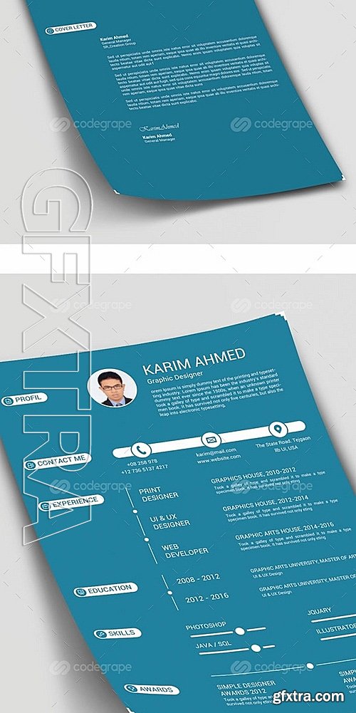 Creative Resume with Cover Letter 6329