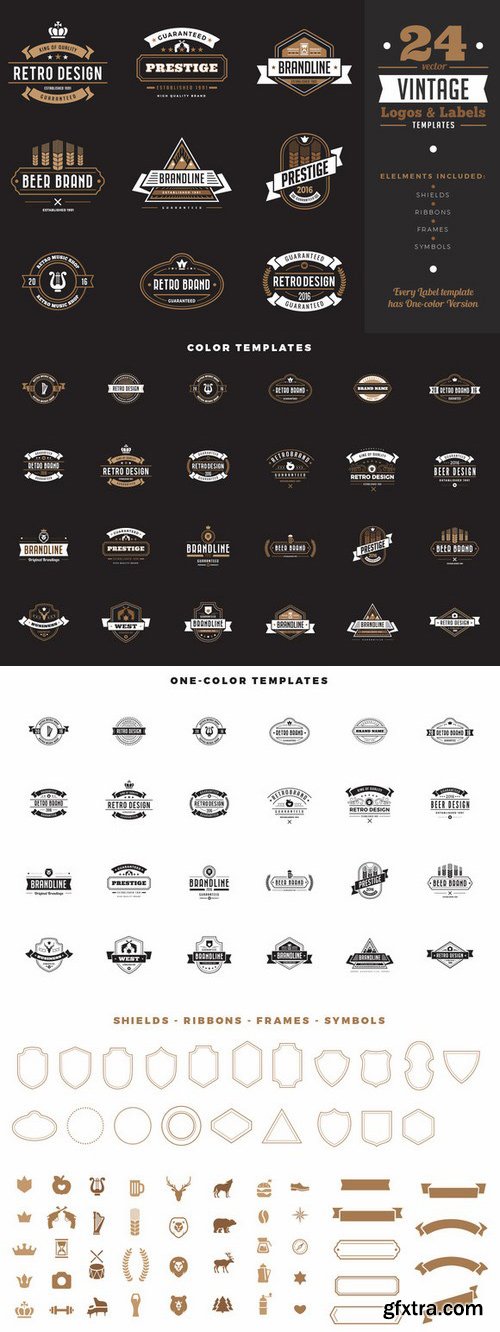 CM - Vintage Labels Badges Logo Templates 655264