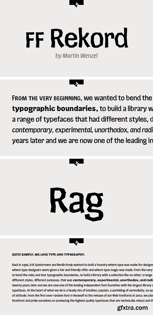 FF Rekord Font Family