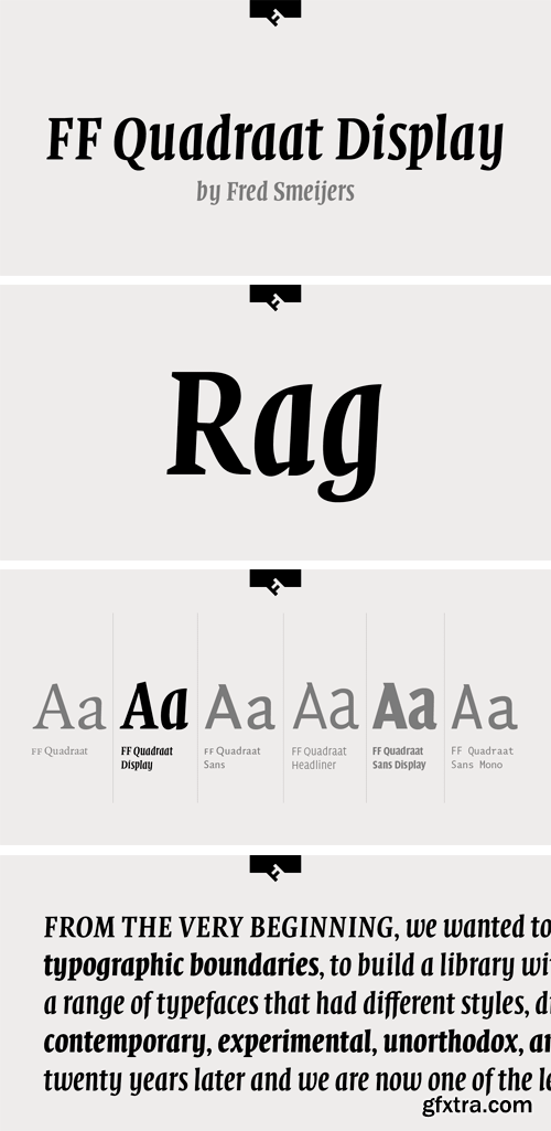 FF Quadraat Display Font Family