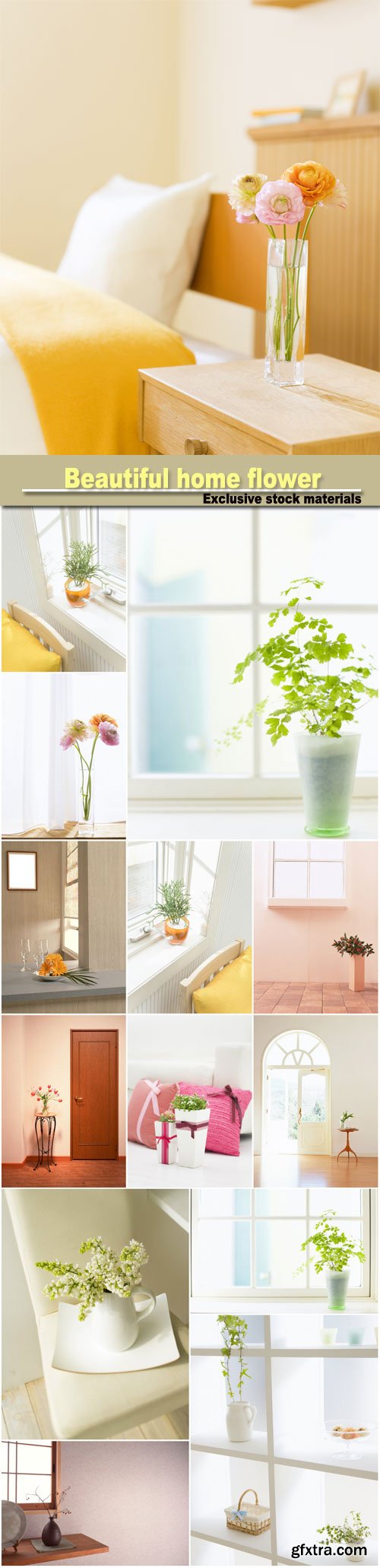 Beautiful home flower in vase in room