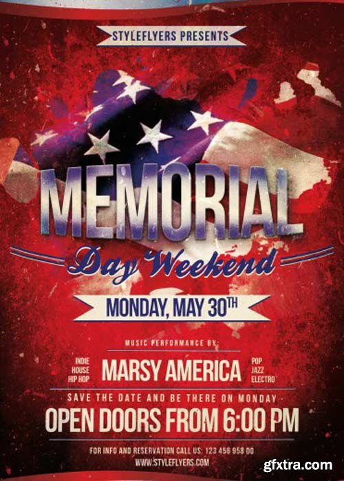 Memorial Day V7 PSD Flyer Template