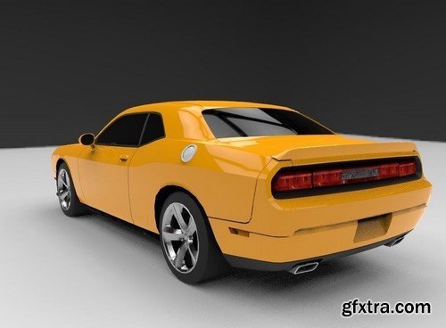 Dodge Challenger SRT8 LowPoly - 3D Model