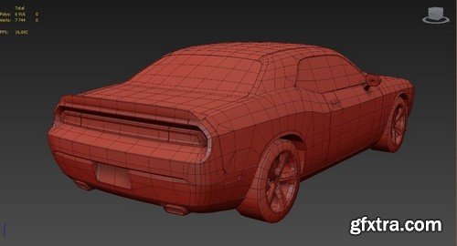 Dodge Challenger SRT8 LowPoly - 3D Model
