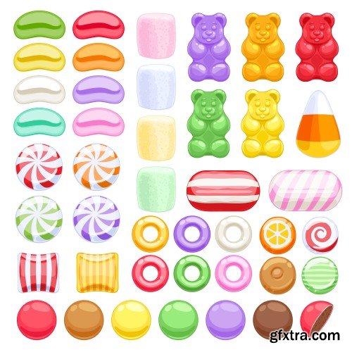 Vector backgrounds with sweets seamless texture