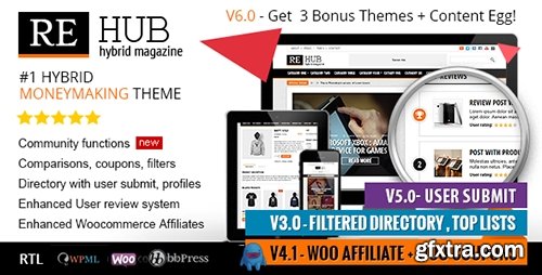 ThemeForest - REHub v6.0.4 - Directory, Shop, Coupon, Affiliate Theme - 7646339