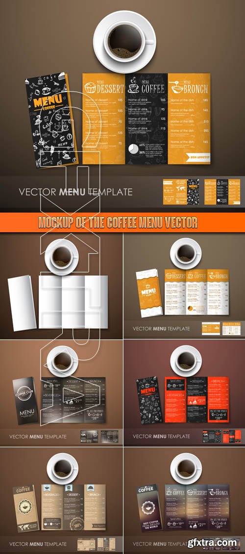 Mockup of the coffee menu vector