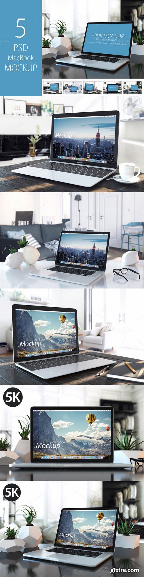 CM - 5 PSD Mockup Apple MacBook 661188