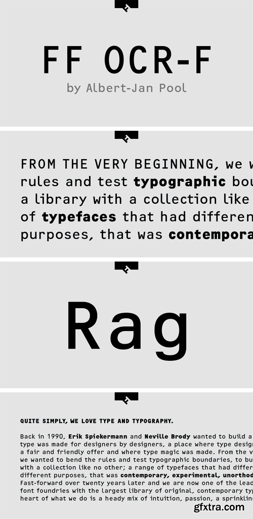 FF OCR-F Font Family