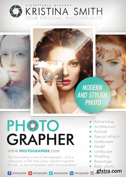 Photographer V4 PSD Flyer Template