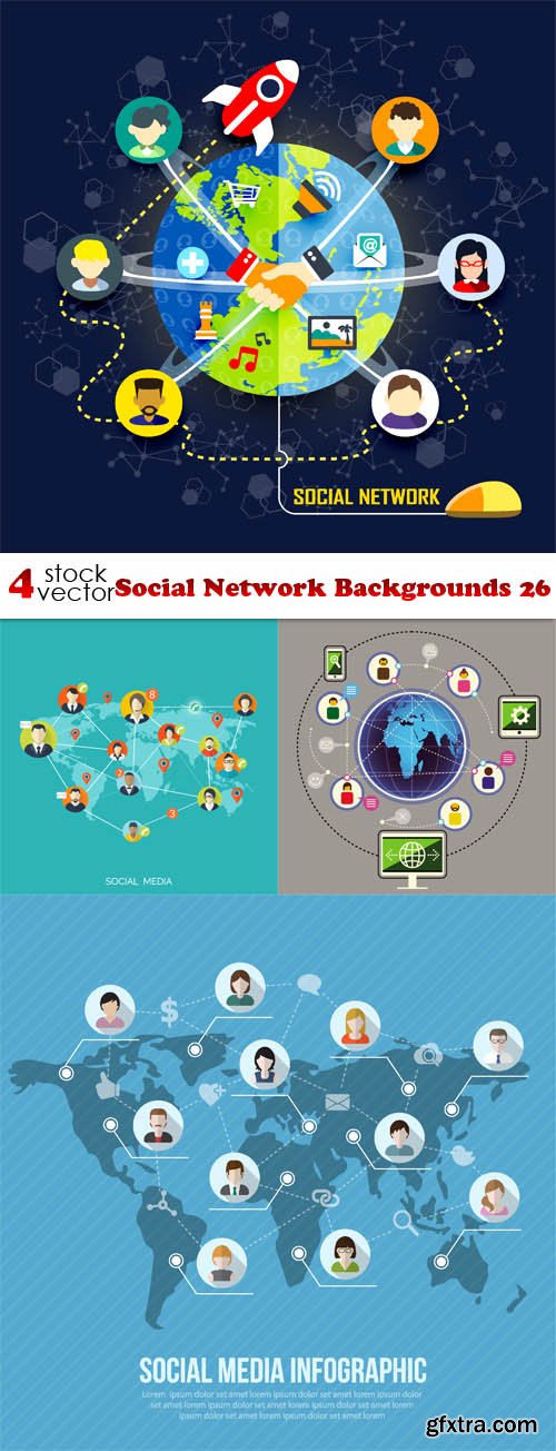 Vectors - Social Network Backgrounds 26