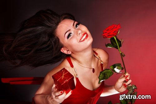 Collection of the girl child woman rose flower flowers gift 25 HQ Jpeg