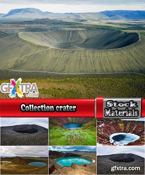 Collection crater cavity in the ground meteor pit nature landscape lake in the crater 25 HQ Jpeg