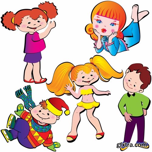 Collection of cartoon characters vector different picture man woman man 2-25 EPS