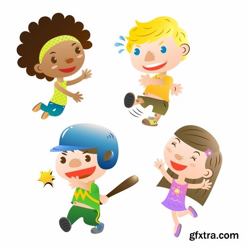 Collection of cartoon characters vector different picture man woman man 2-25 EPS