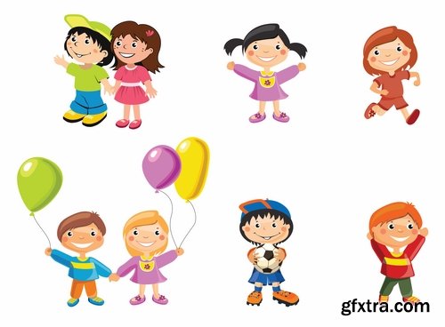 Collection of cartoon characters vector different picture man woman man 2-25 EPS