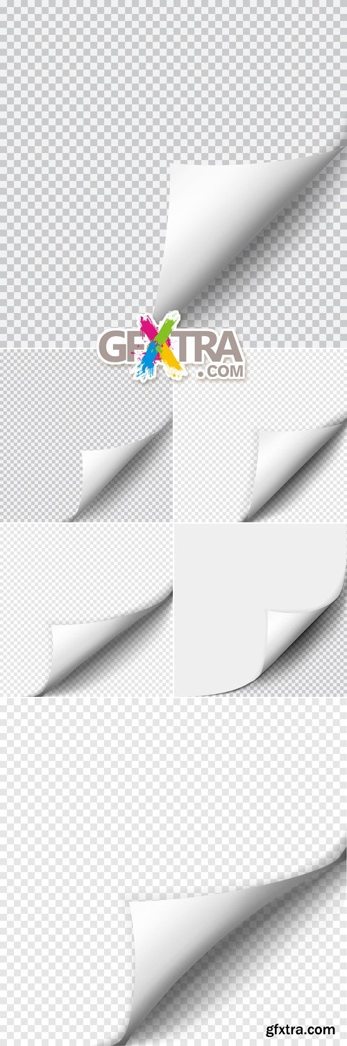 Curled Paper Corners Vector