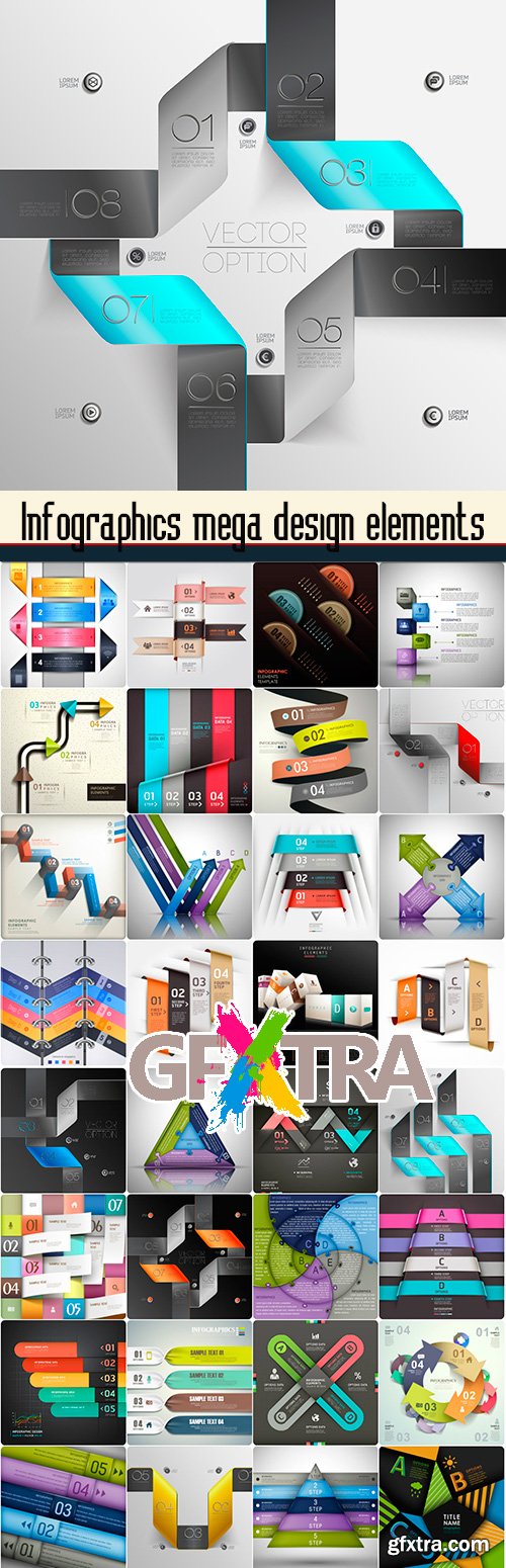 Infographics mega design elements