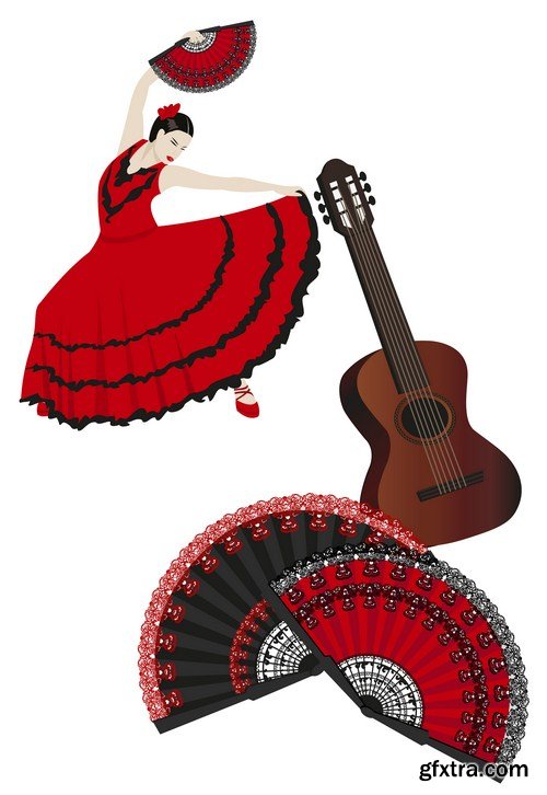 Flamenco dancer 10X EPS