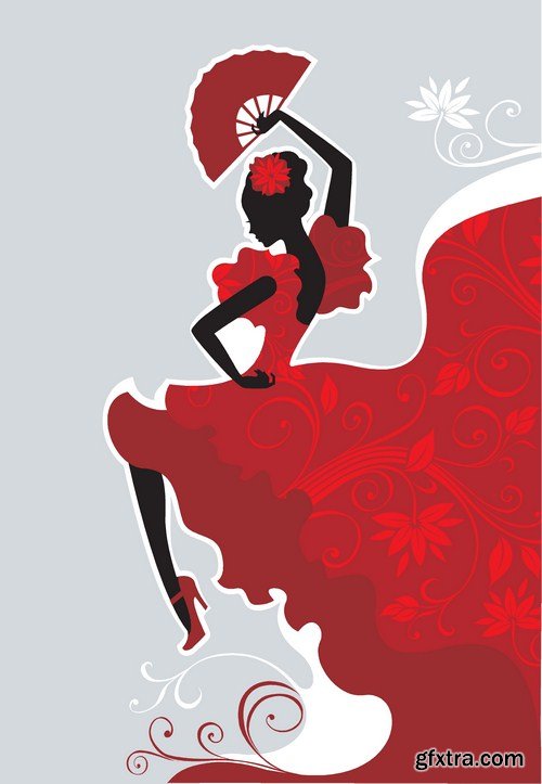 Flamenco dancer 10X EPS