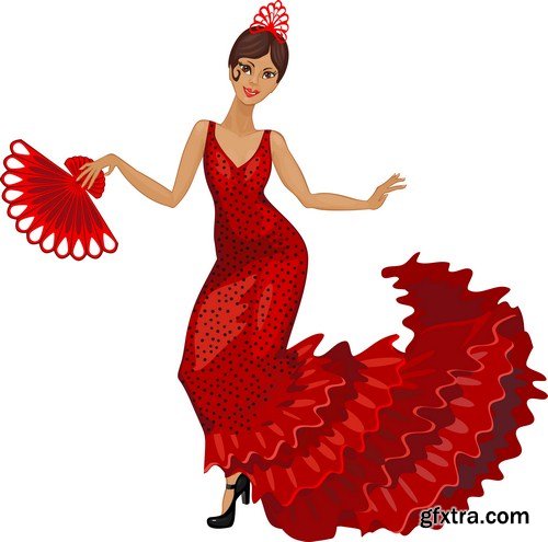 Flamenco dancer 10X EPS