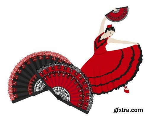 Flamenco dancer 10X EPS