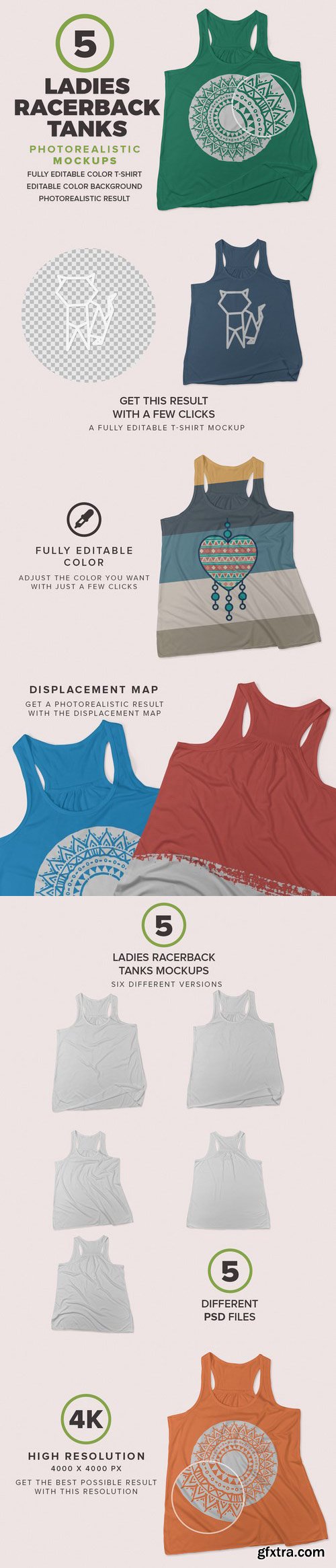 CM - Ladies Racerback Tanks Mockups 656257