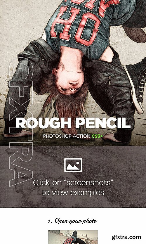 GraphicRiver - Rough Pencil Sketch Photoshop Action 15800762