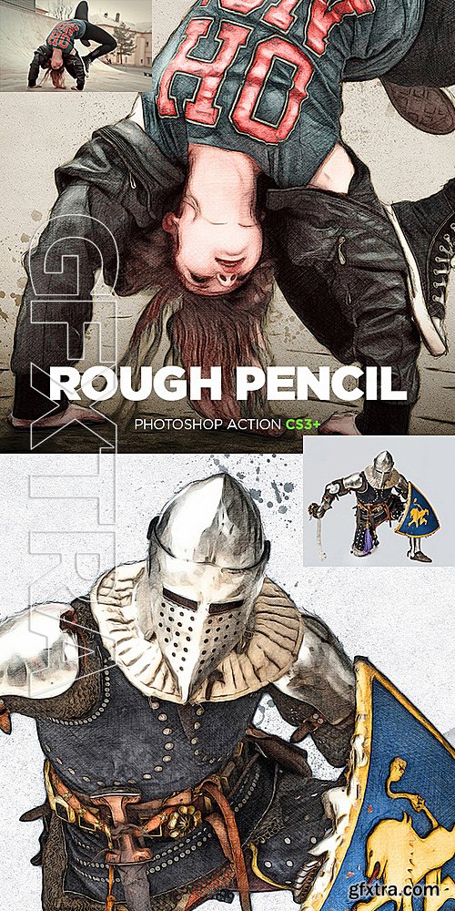 GraphicRiver - Rough Pencil Sketch Photoshop Action 15800762