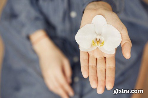 Flower in hand-8xJPEGs