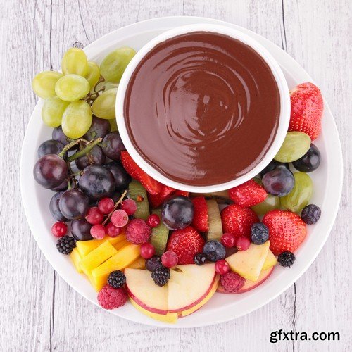 Assorted fruits and chocolate-5xJPEGs